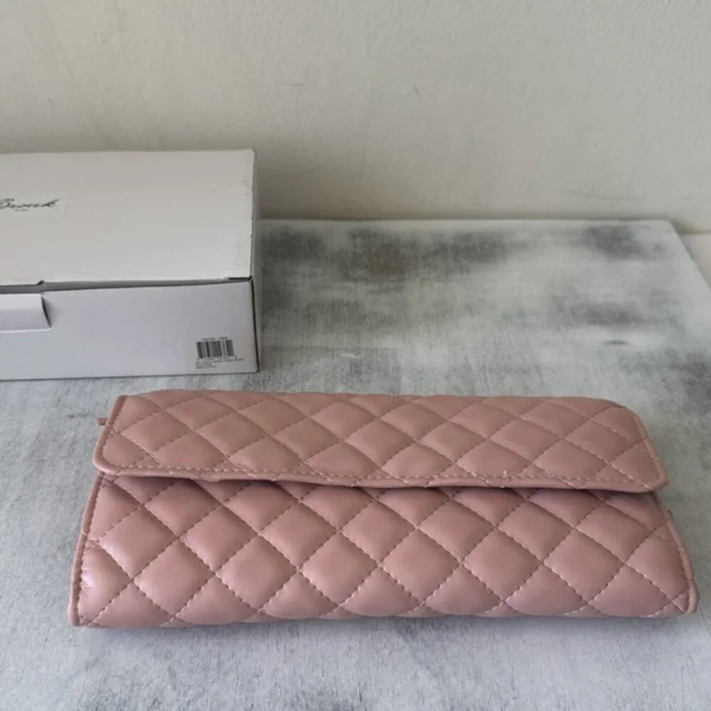BROUK AND CO Leo Travel Jewelry Clutch Case Quilt Foldable Pink